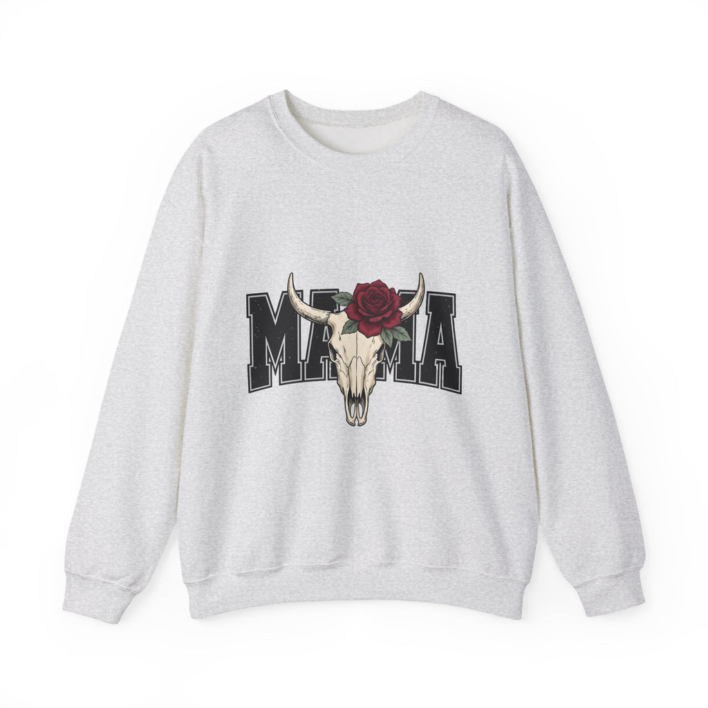 Bull Skull Sweatshirt Mom Hippie Gift Women Rustic Sweatshirt Cow Skull Sweatshirt Mother Enthusiast Vintage Sweatshirt Bohemian Graphic Retro Floral Rose