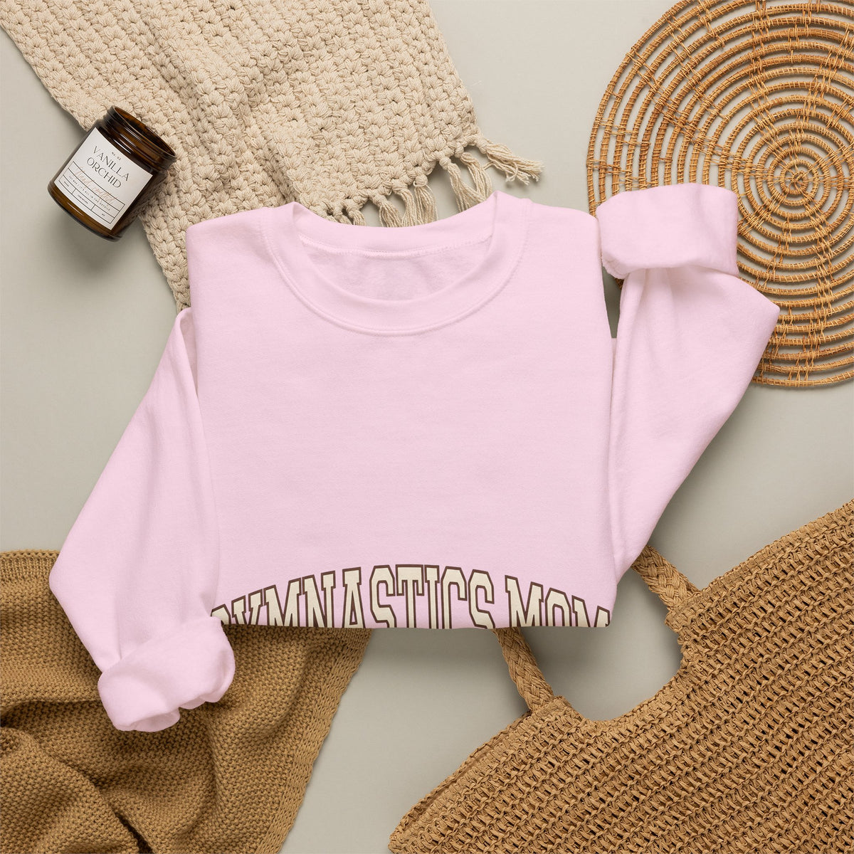 Varsity College Text Sweatshirt Moms Team Gift Women Sporty Sweatshirt College Lettering Sweatshirt Motherhood Fan Athletic Sweatshirt Squad Graphic Retro