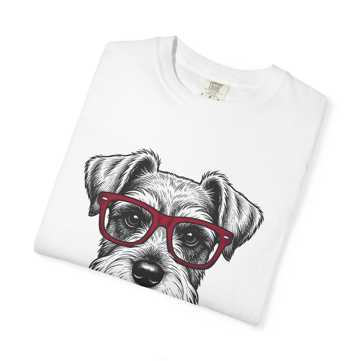 Schnauzer Pet T-Shirt Dog Critters Gift Women Line Art T-Shirt Dog T-Shirt Dog Fan Dog Graphic Dog Graphic Cartoon Spectacles T-Shirt