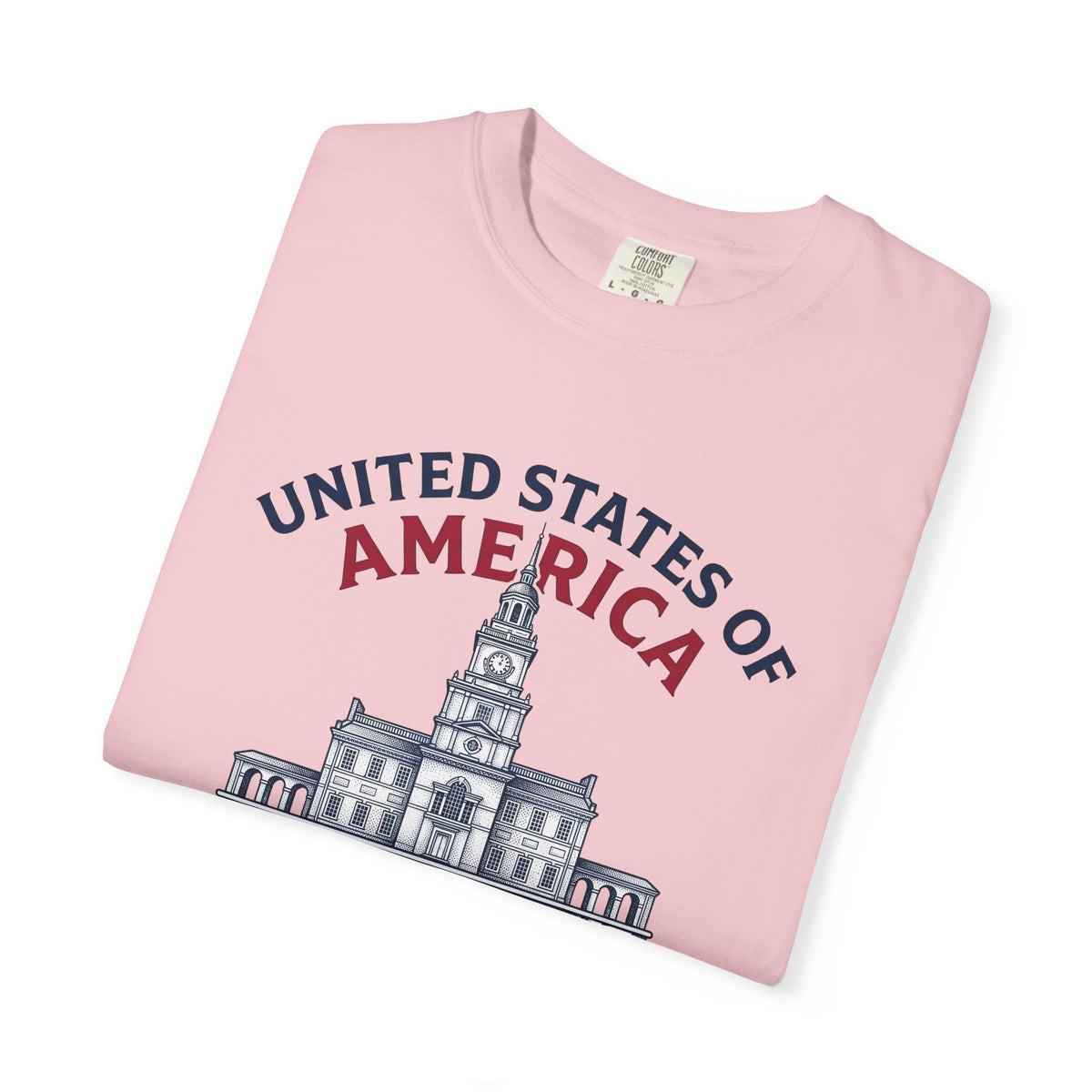 Independence Hall Art T-Shirt America Culture Gift Women Liberty T-Shirt Historic Building T-Sh
