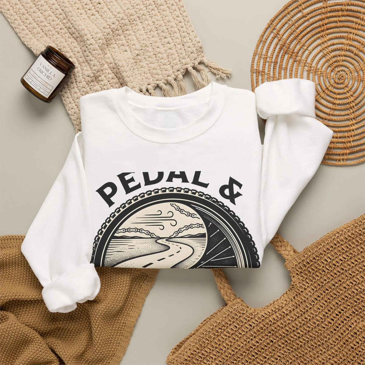 Biking Wheel Sweatshirt Cycling Journey Gift Women Heritage Sweatshirt Spokes Sweatshirt Cyclist Enthusiast Vintage Sweatshirt Travel Graphic Nostalgic