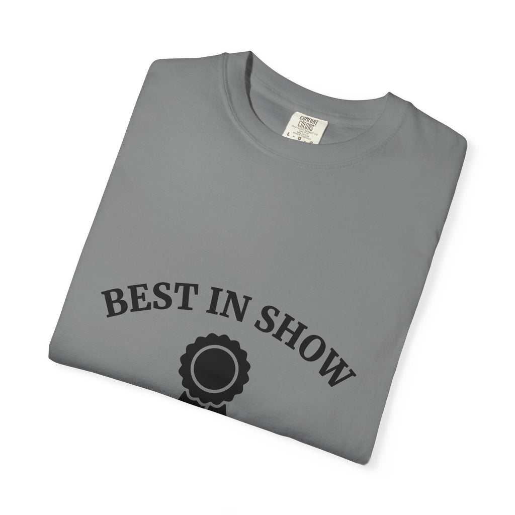 Award Ribbon T-Shirt Dog Competition Gift Women Minimalist T-Shirt Rosette T-Shirt Dog Fan Simple T-Shirt Championship Graphic Retro Badge T-Shirt