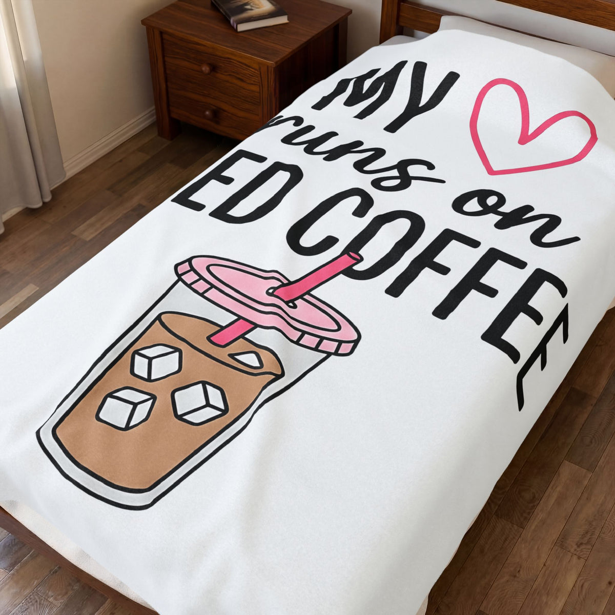 Cold Coffee Cup Blanket Moms Espresso Gift Women Adorable Blanket Coffee Blanket Blanket Mother Fan Coffee Blanket Caffè Graphic Simple Love Symbol