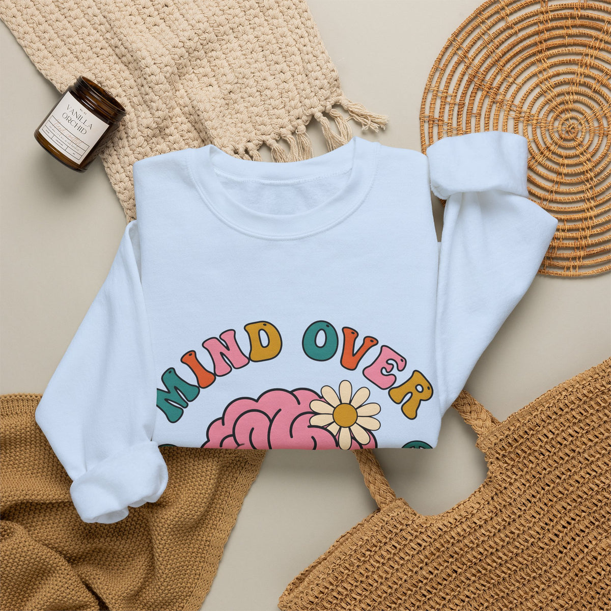 Brain Flower Sweatshirt Teacher Mental Health Gift Women Groovy Sweatshirt Mind Bloom Sweatshirt Educator Enthusiast Psychedelic Sweatshirt Wellness Graphic