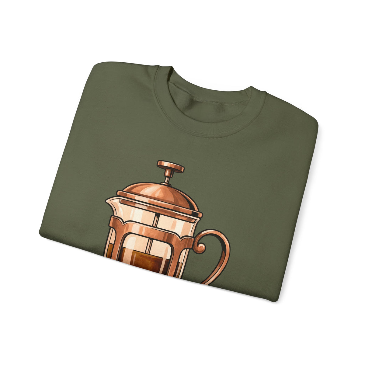French Press Sweatshirt Coffee Bakeware Gift Women Line Art Sweatshirt Cafetiere Sweatshirt Coffee Fan Baking Graphic Sweatshirt Watercolor Coffee Sweatshirt