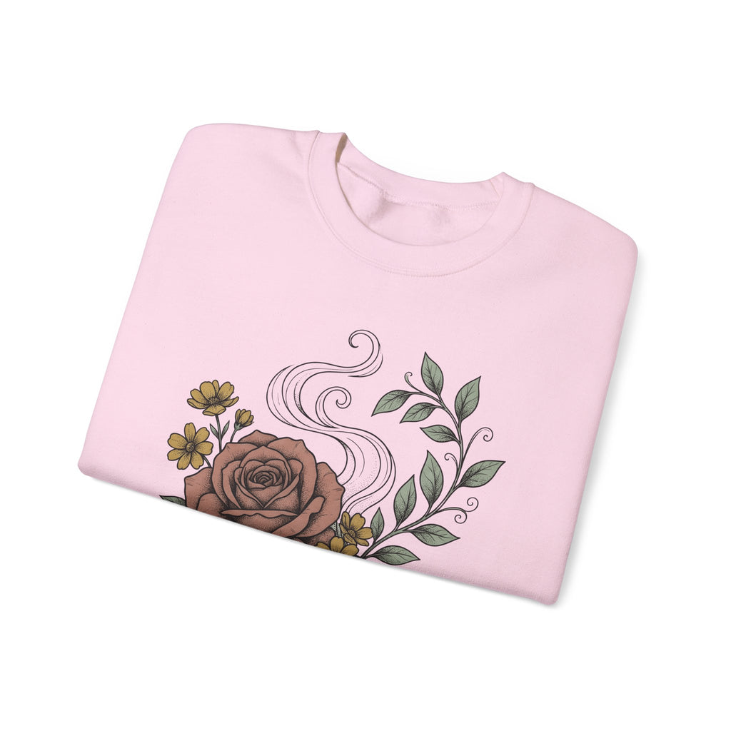 Floral Teacup Sweatshirt Moms Tea Gift Women Botanical Sweatshirt Teacup Sweatshirt Mother Fan Herbaceous Sweatshirt Tea Graphic Vintage Rose Sweatshirt