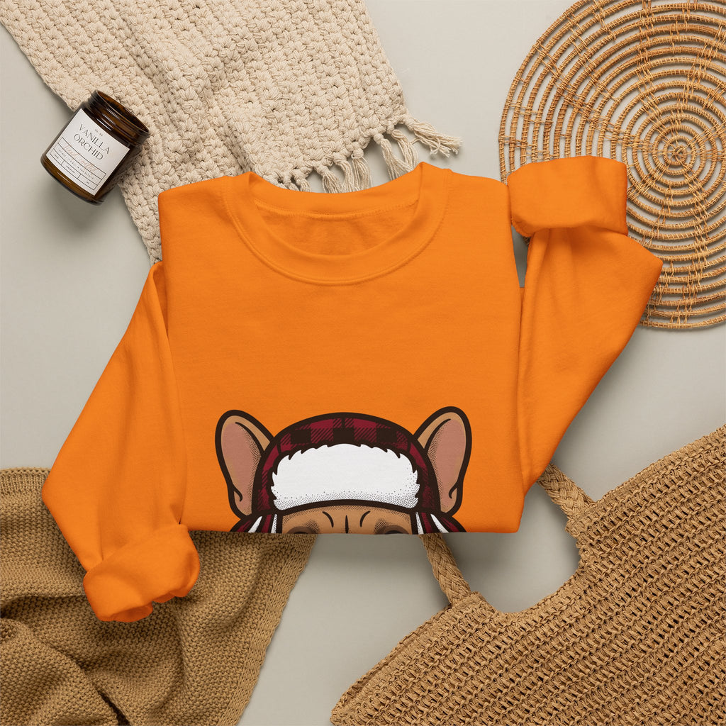 French Bulldog Sweatshirt Dog Dogs Gift Women Line Art Sweatshirt Bulldog Sweatshirt Dog Fan Puppy Graphic Illustration Drawing Sketch Winter Hat Sweatshirt