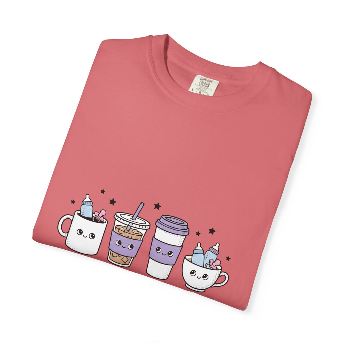 Adorable Coffee T-Shirt T-Shirt Nurse Espresso Gift Women Chibi T-Shirt Coffee Cup T-Shirt Healthcare Enthusiast Cartoon T-Shirt Coffee Graphic Sketch