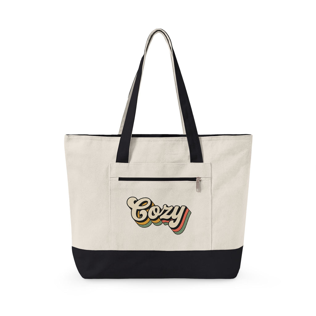 Old School Text Holiday Seasonal Gift Heavy Retro Typography Festive Fan Holiday Nostalgic Rainbow Tote Bag