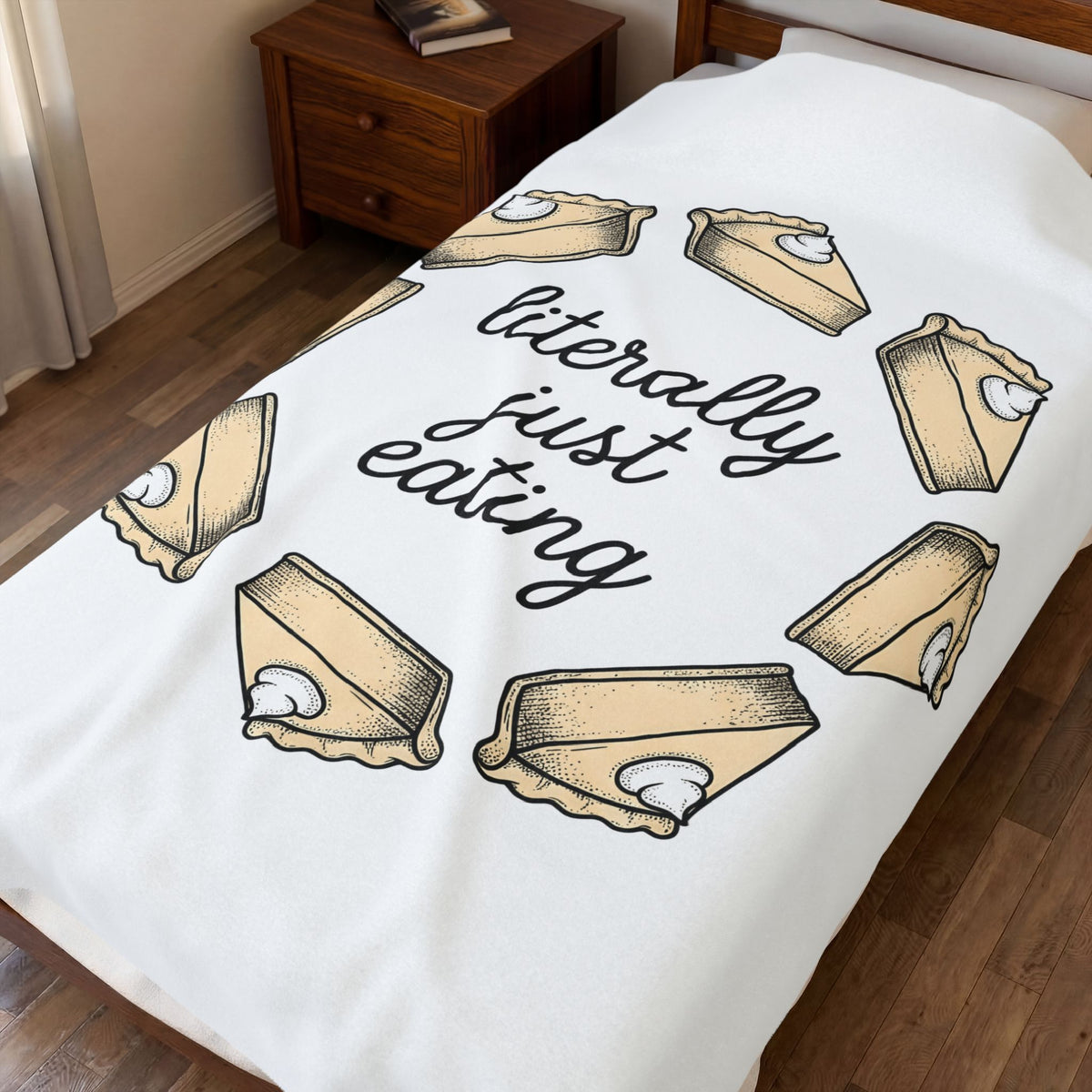 Pie Pieces Holiday Cuisine Gift Sketch Pastry Christmas Fan Hand Drawn Food Retro Cream Blanket