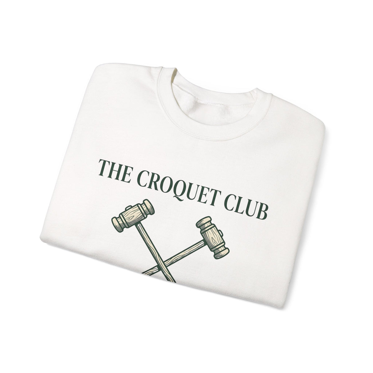 Croquet Mallets Sweatshirt Croquet Club Gift Women Vintage Sweatshirt Mallet Sweatshirt Croquet Fan Vintage Sweatshirt Team Graphic Hand Drawn Club Emblem