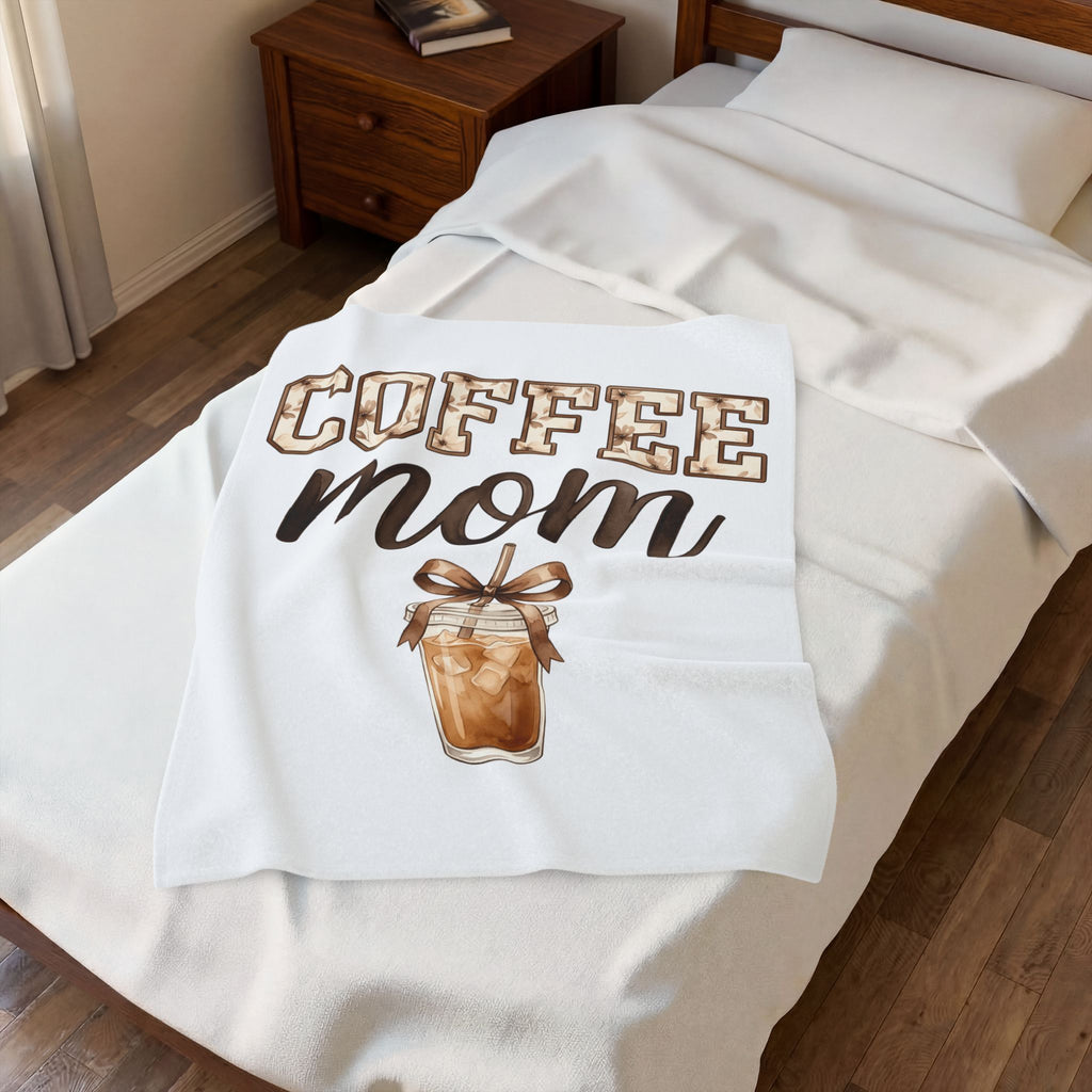 Iced Latte Cup Blanket Moms Café Gift Women Painted Blanket Coffee Cup Blanket Mom Fan Hand Painted Blanket Coffee Shop Graphic Classic Sash Blanket