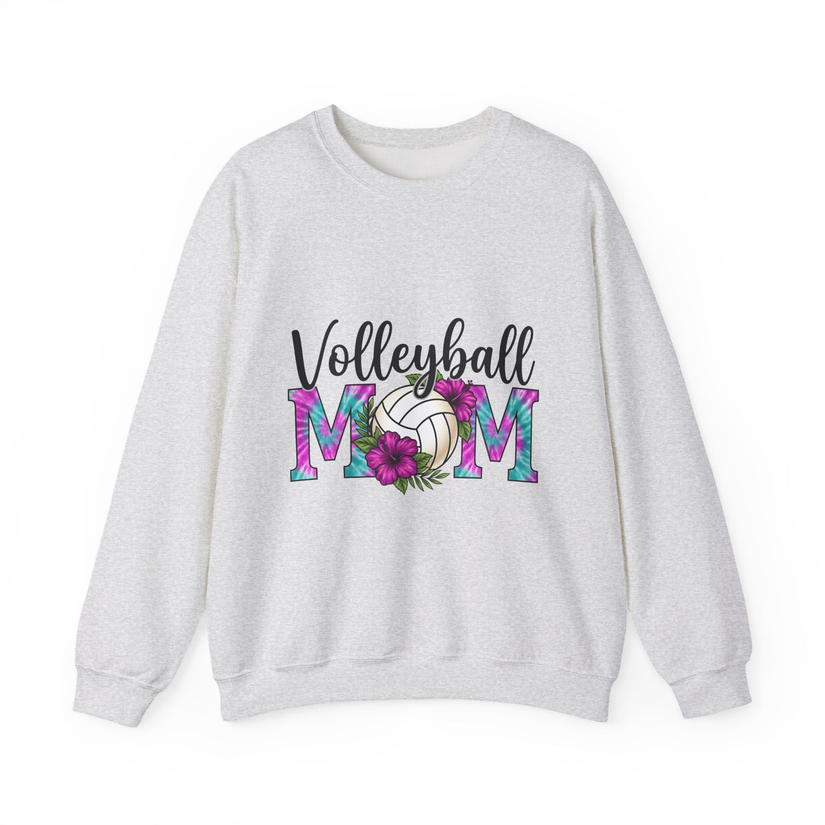Volleyball Floral Sweatshirt Volleyball Mom Sports Gift Women Tie Dye Sweatshirt Volleyball Sweatshirt Volleyball Enthusiast Batik Sweatshirt Athletic Graphic
