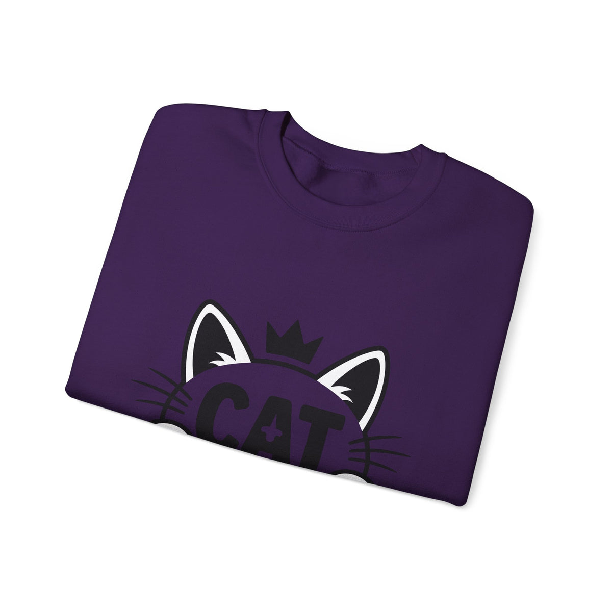 Cat Head Sweatshirt Cat Satire Gift Women Bright Graphic Sweatshirt Kitty Sweatshirt Cat Fan Feline Sweatshirt Parody Graphic Pared-Down Headpiece Sweatshirt