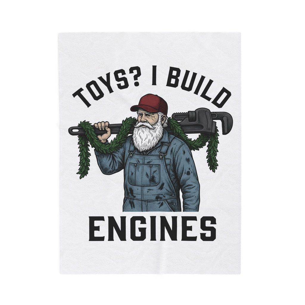 Santa Fixer Blanket Christmas Vehicles Gift Women Classic Blanket Kris Kringle Blanket Xmas Fan Vintage Car Graphic Blanket Line Art Mechanic Tool
