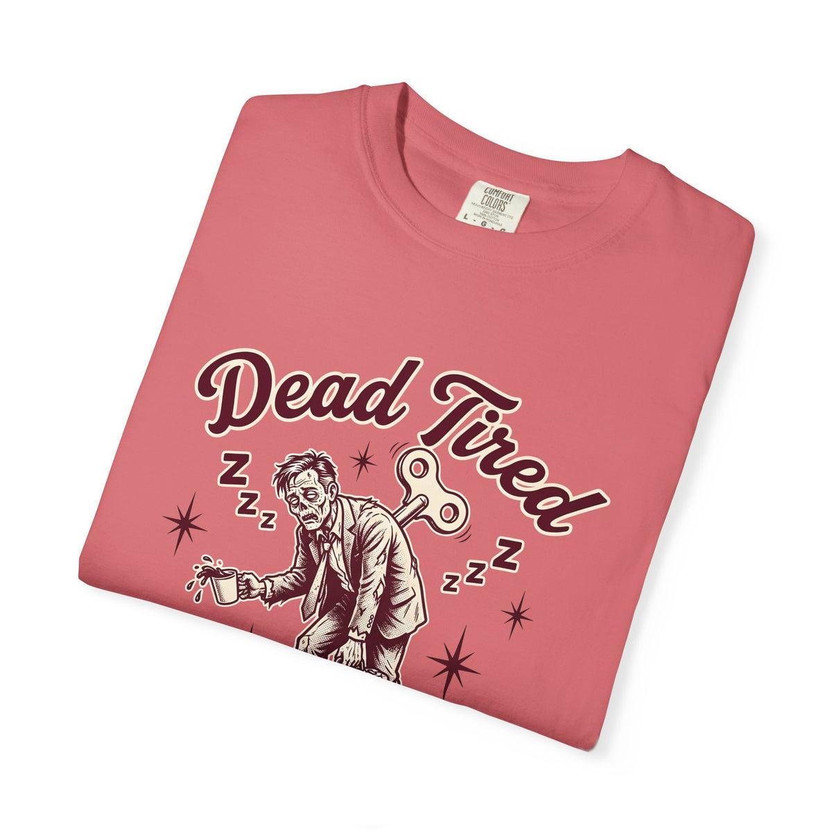 Zombie Executive T-Shirt Halloween Workspace Gift Women Hand Drawn T-Shirt Undead Executive T-Shirt Horror Fan Creepy Illustration Graphic T-Shirt