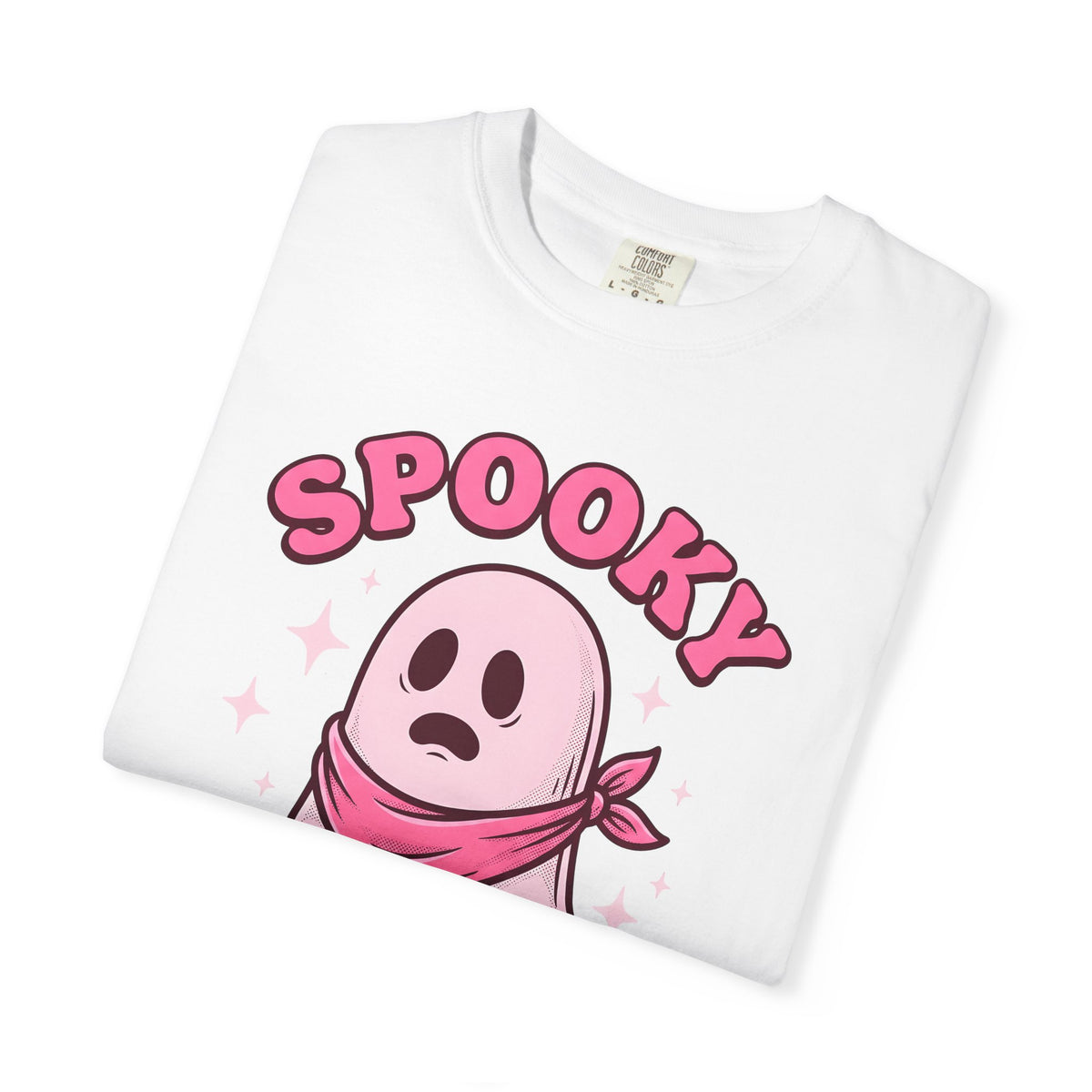 Ghost Scarf Cowgirl Season Gift Comic Scarf Rodeo Fan Cartoon Autumn Vintage Glitter T-Shirt