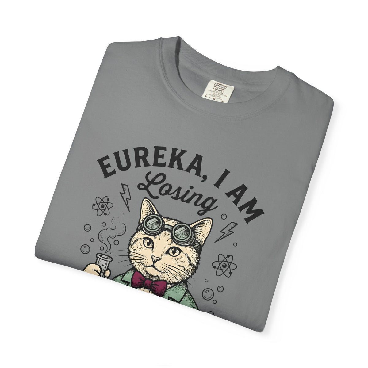 Scientist Cat T-Shirt Cat Science Gift Women Vintage T-Shirt Feline T-Shirt Cat Fan Retro T-Shirt Scientific Graphic Hand Drawn Beaker T-Shirt