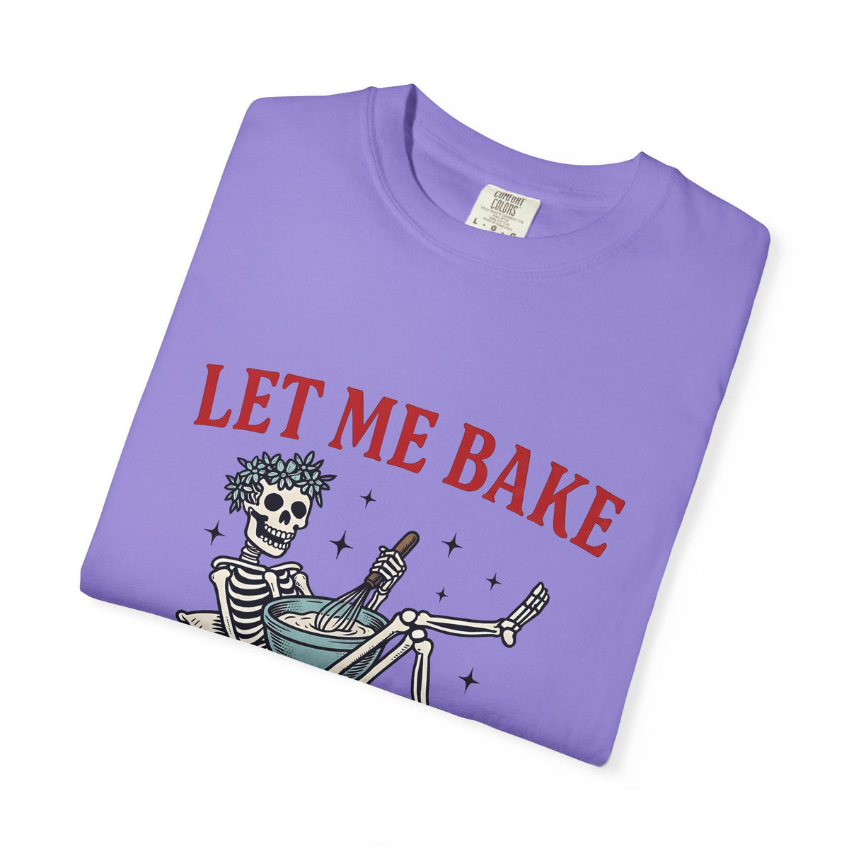 Skeleton Chef T-Shirt Funny Desserts Gift Women Pop Art T-Shirt Skeleton T-Shirt Humor Fan Comic T-Shirt Pastry Graphic Old School Mixing Bowl