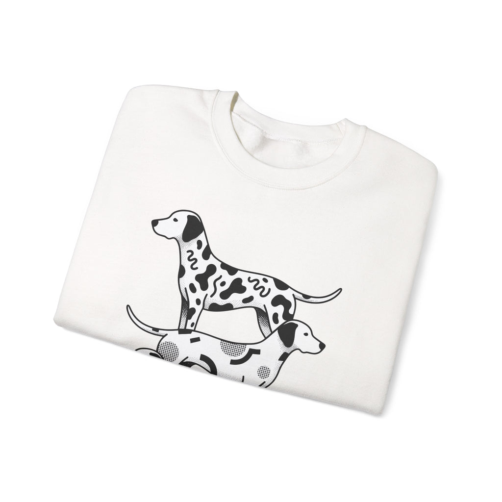 Dalmatian Sweatshirt Dog Fauna Gift Women Flat Sweatshirt Dalmatian Sweatshirt Dog Fan Graphic Design Illustration Sketch Spot Design Sweatshirt