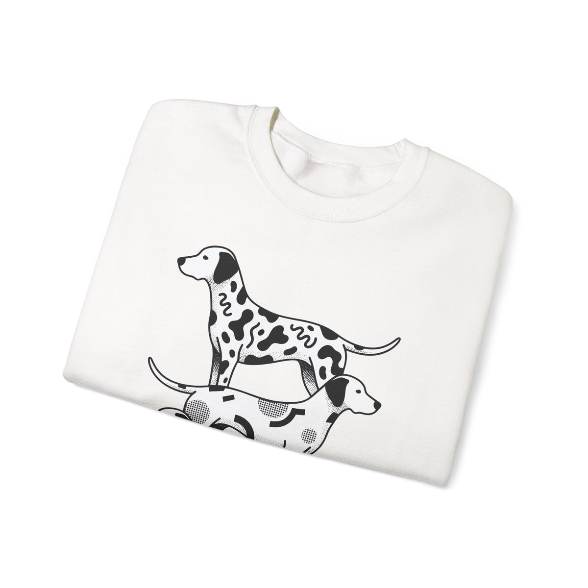 Dalmatian Sweatshirt Dog Fauna Gift Women Flat Sweatshirt Dalmatian Sweatshirt Dog Fan Graphic Design Illustration Sketch Spot Design Sweatshirt