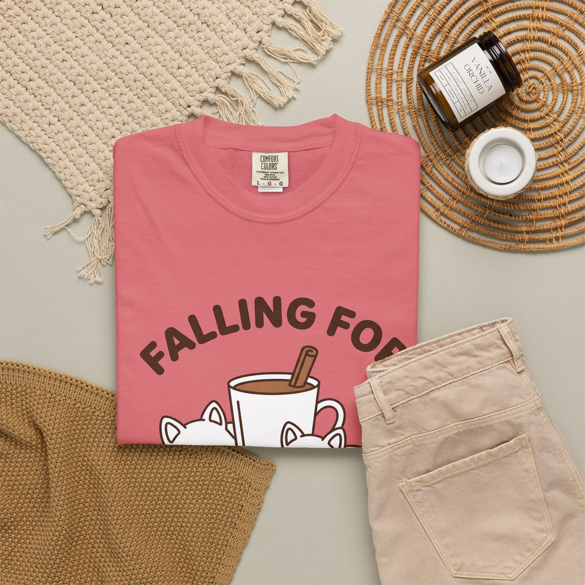 Fox Coffee Cup T-Shirt Coffee Animal Gift Women Cute T-Shirt T-Shirt T-Shirt Coffee Fan Coffee T-Shirt Graphic Kawaii T-Shirt Minimalist Cinnamon Stick