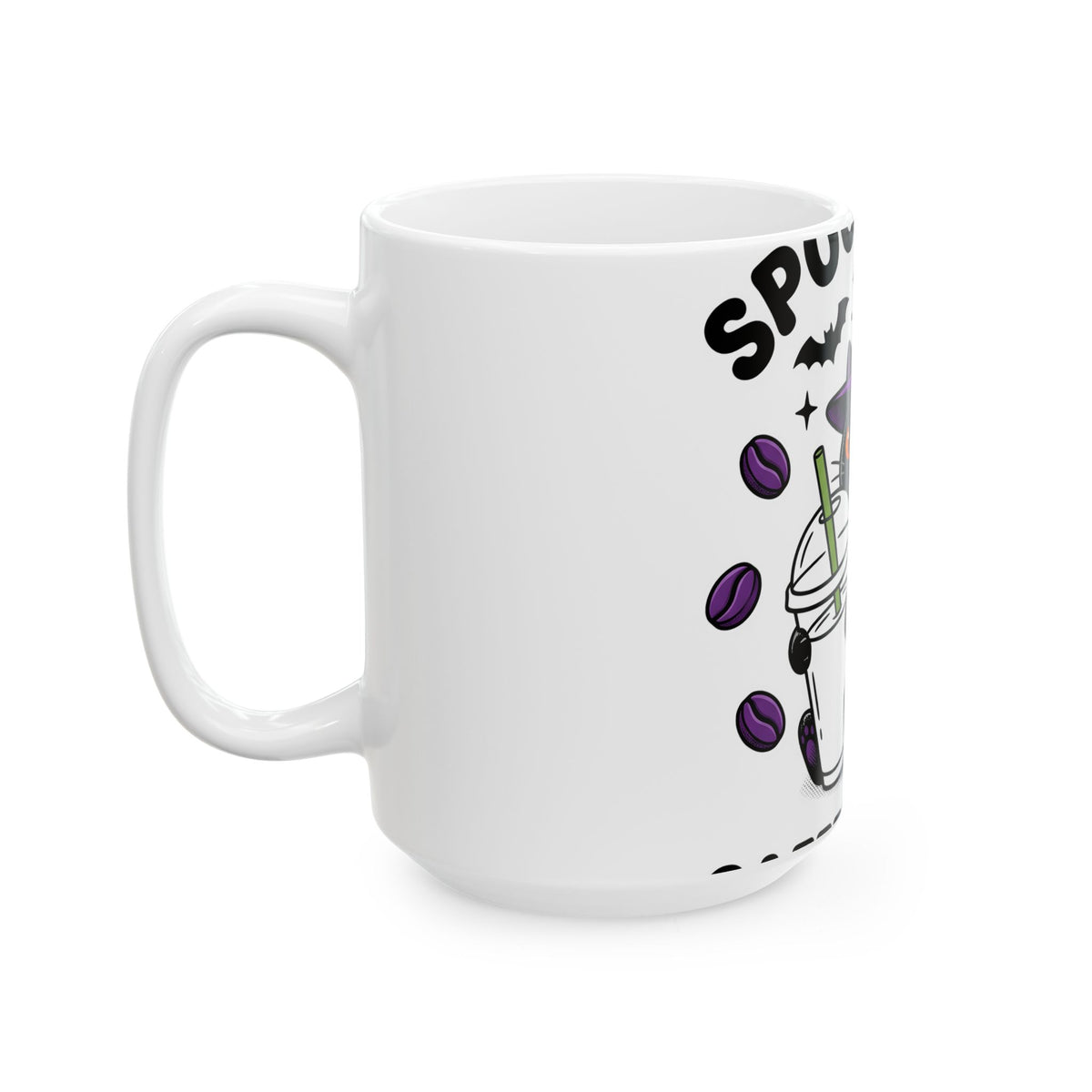 Black Cat Witch Mug Halloween Latte Gift Women Anime Mug Cat Witch Mug Horror Fan Manga Mug Coffee Graphic Classic Cup Mug