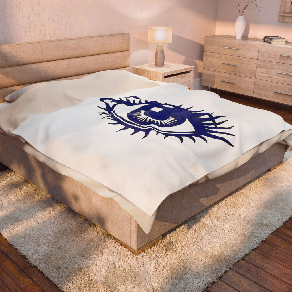Spiritual Eye Blanket Mystical Earthy Gift Women Doodle Blanket Third Eye Blanket Spirituality Enthusiast Hand Drawn Blanket Bohemian Graphic