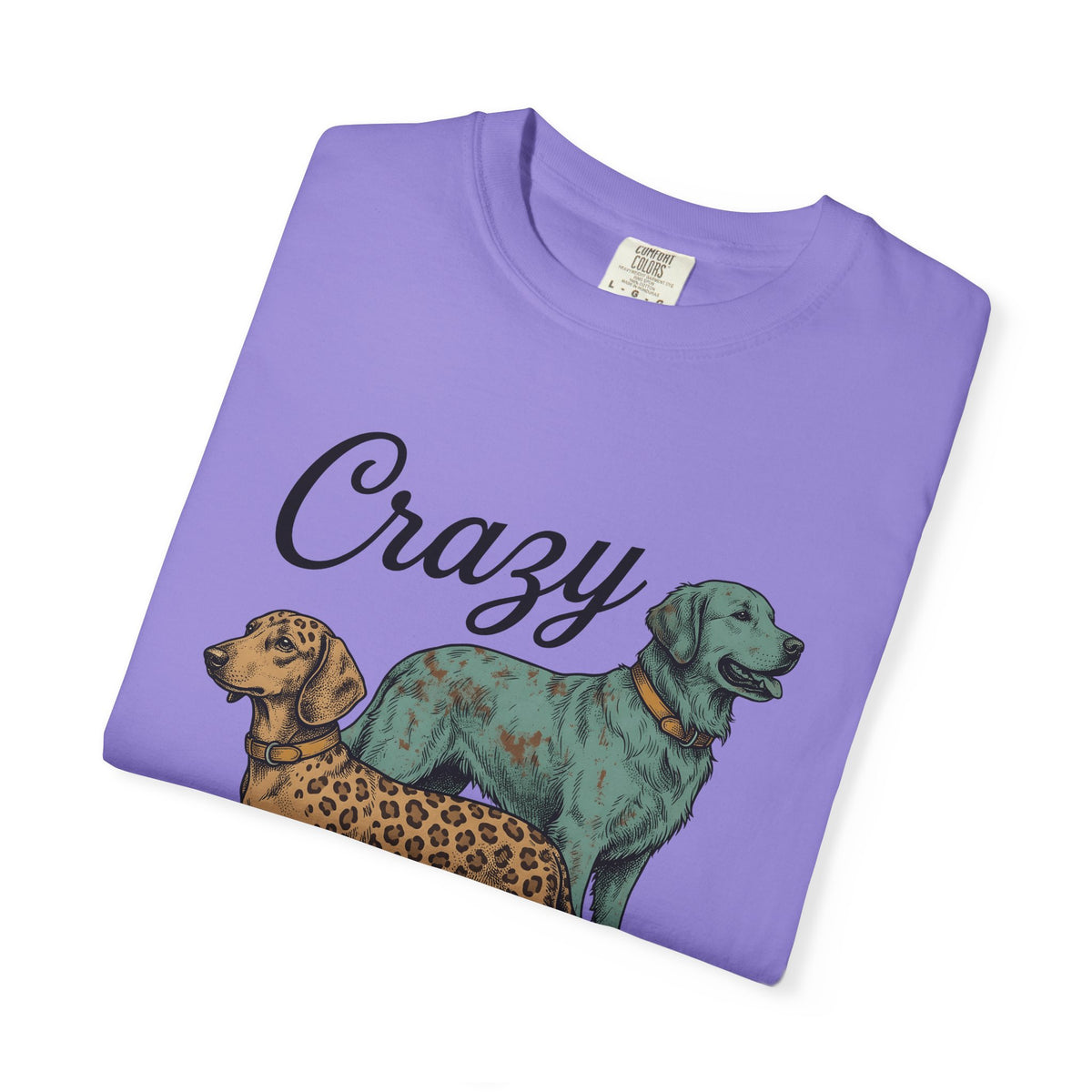 Dog Duo T-Shirt Dog Mom Pets Gift Women Vintage T-Shirt Canine T-Shirt Dog Mom Fan Retro T-Shirt Animal Graphic Hand Drawn Leopard Print T-Shirt