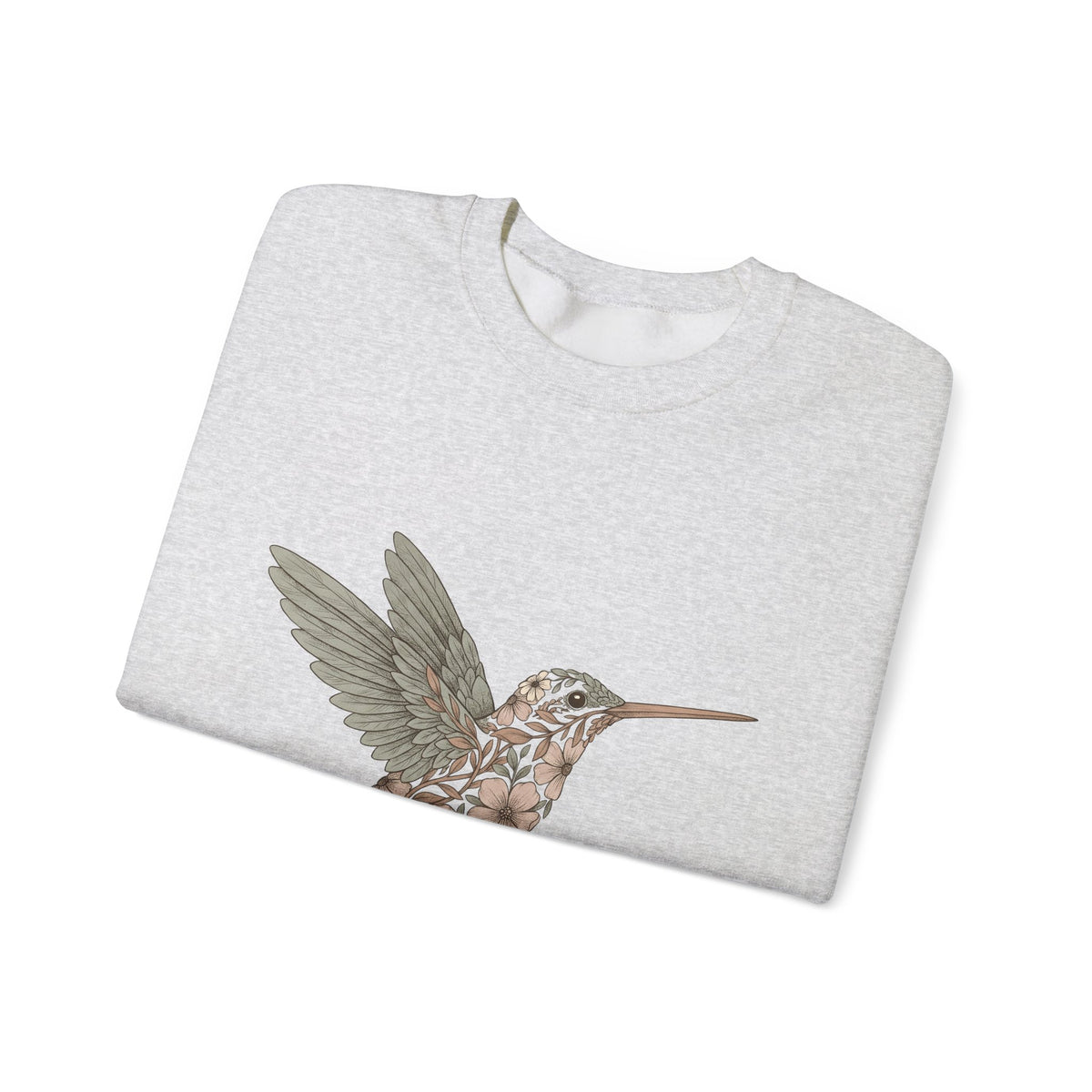 Hummingbird Floral Sweatshirt Boho Chic Nature Gift Women Boho Sweatshirt Hummingbird Sweatshirt Bohemian Fan Tribal Sweatshirt Environmental Graphic Hand