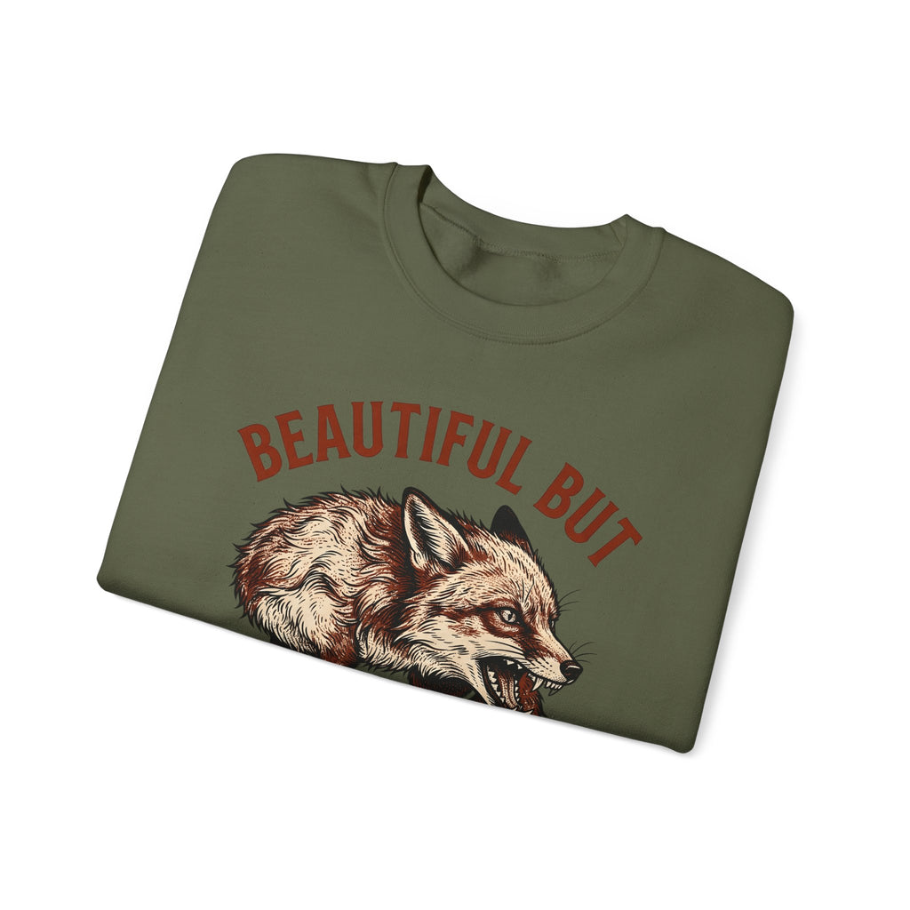 Mad Fox Sweatshirt Funny Pet Gift Women Retro Sweatshirt Fox Sweatshirt Humor Fan Vintage Sweatshirt Animal Graphic Sketch Lettering Sweatshirt