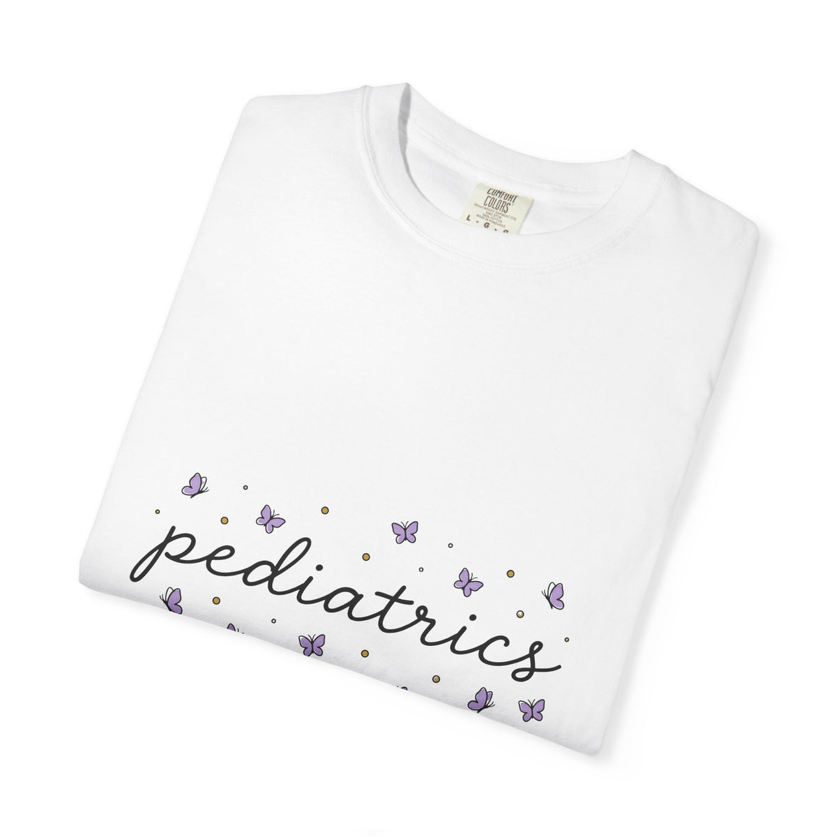 Butterfly Print T-Shirt Pediatrics Clinic Gift Women Hand Drawn T-Shirt Butterfly T-Shirt Pediatrician Enthusiast Illustrated Design Hospital