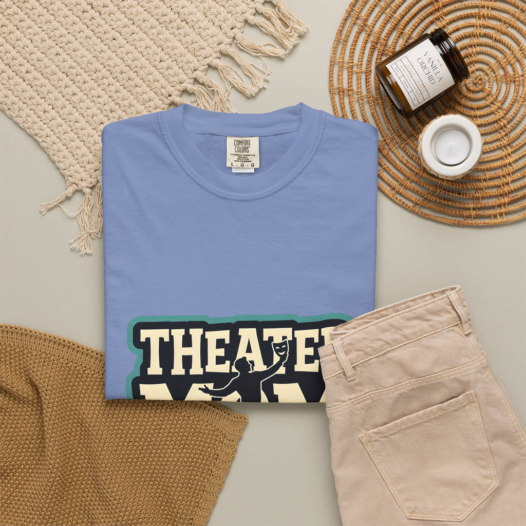 Play Actor T-Shirt Moms Show Gift Women Line Art T-Shirt Thespian T-Shirt Mother Fan Minimalist T-Shirt Drama Graphic Old School Theater Mask