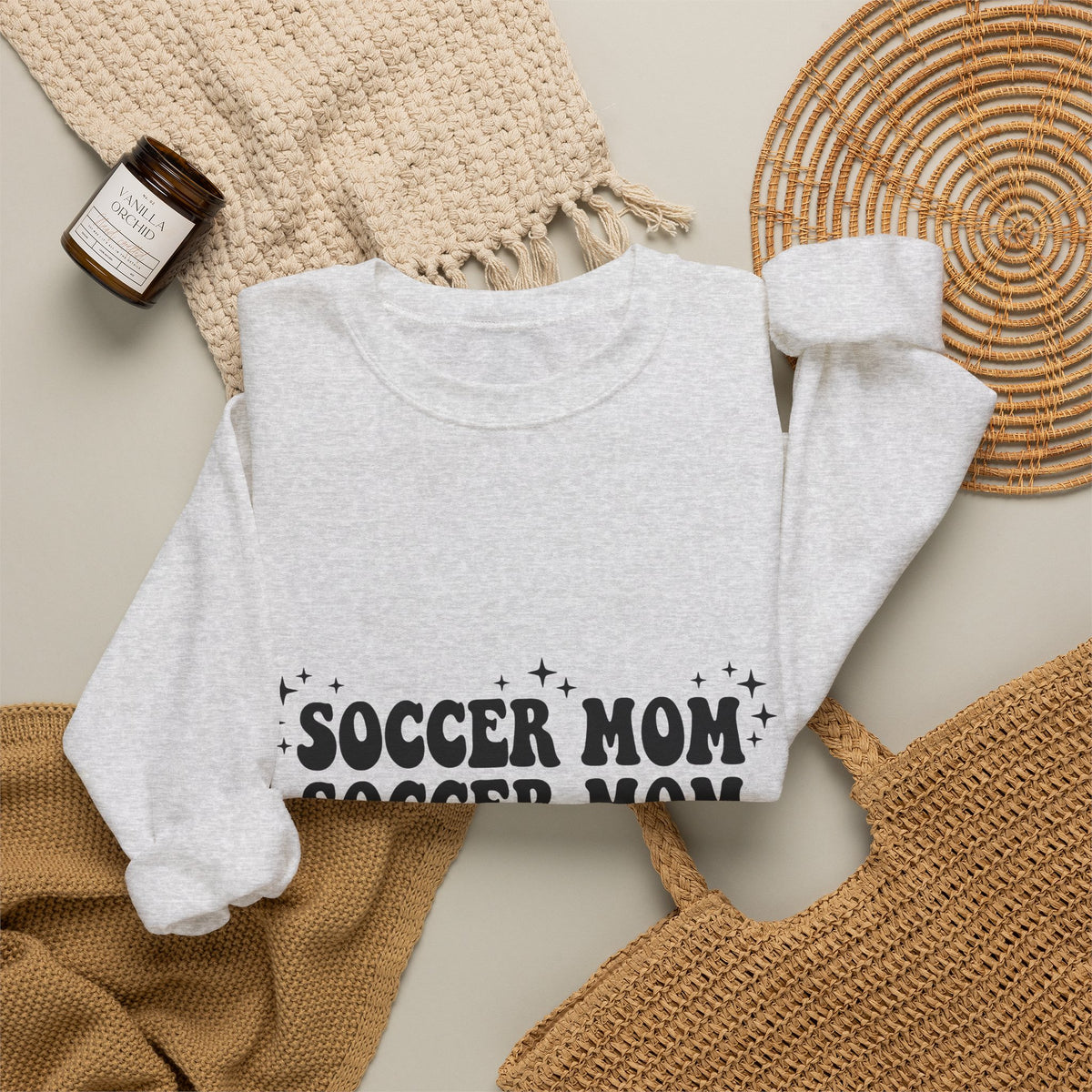 Soccer Mom Sweatshirt Moms Sports Gift Women Groovy Sweatshirt Football Mom Sweatshirt Mother Fan Athletic Graphic Soccer Graphic Retro Stars Sweatshirt