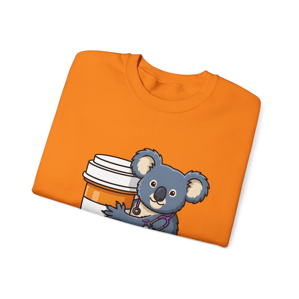Koala Stethoscope Sweatshirt Nurses Animal Gift Women Cute Cartoon Sweatshirt Stethoscopes Sweatshirt Nurse Enthusiast Cartoonish Sweatshirt Wildlife Graphic