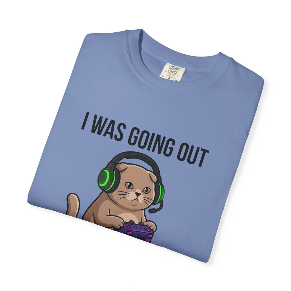 Gamer Cat T-Shirt Cat Gaming Gift Women Cartoon T-Shirt Kitty T-Shirt Feline Fan Comic T-Shirt Gamer Graphic Kawaii Headset T-Shirt