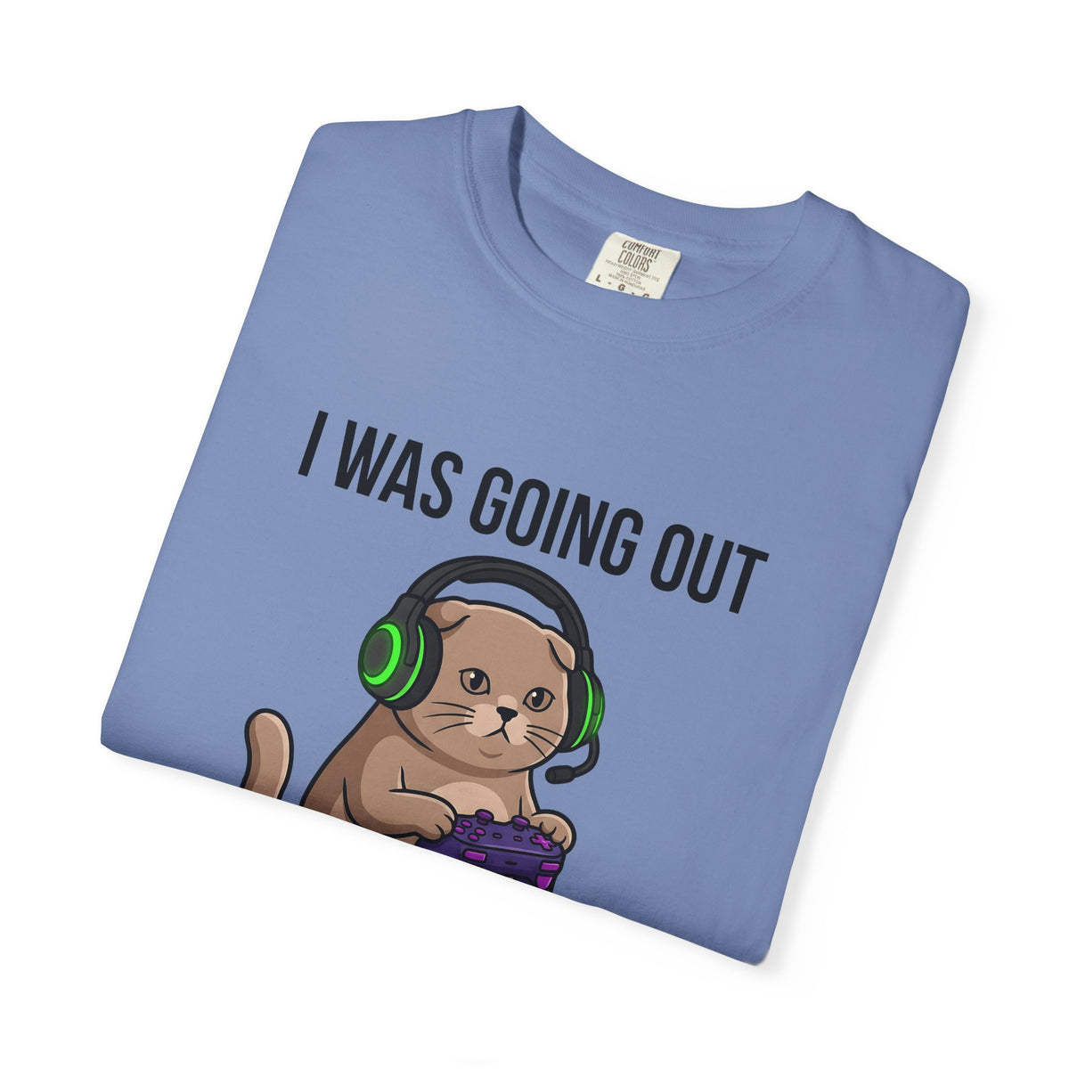 Gamer Cat T-Shirt Cat Gaming Gift Women Cartoon T-Shirt Kitty T-Shirt Feline Fan Comic T-Shirt Gamer Graphic Kawaii Headset T-Shirt