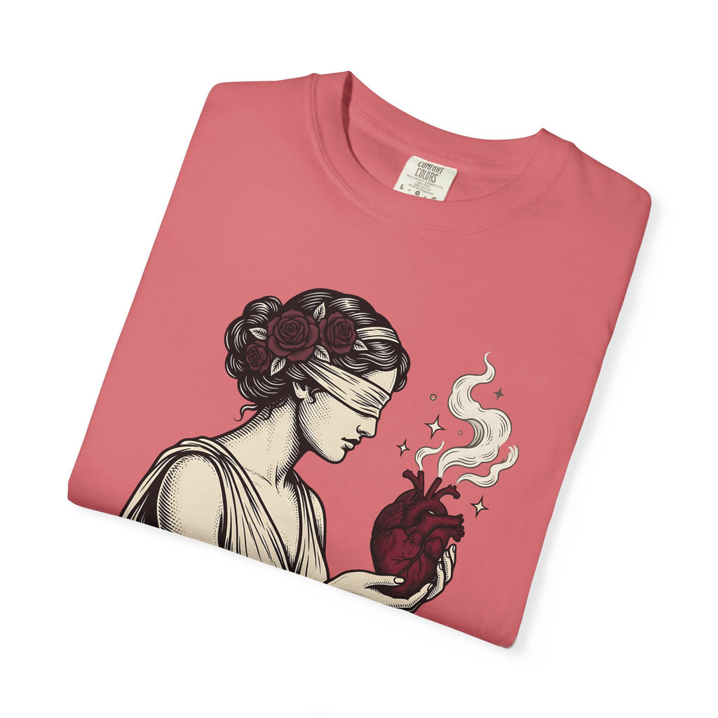 Goddess Love T-Shirt Boho Chic Magical Gift Women Sketch T-Shirt Divine Love T-Shirt Bohemian Fan Drawing Design Illustration Classic Bloom T-Shirt