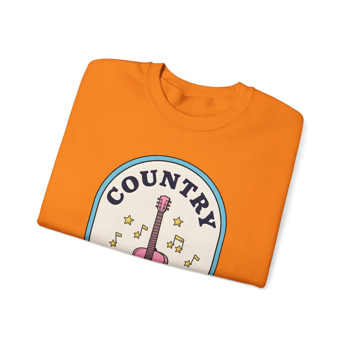 Pastel Guitar Sweatshirt Cowgirl Sound Gift Women Antique Sweatshirt Guitar Sweatshirt Rodeo Fan Vintage Sweatshirt Audio Graphic Nostalgic Twinkle Sweatshirt