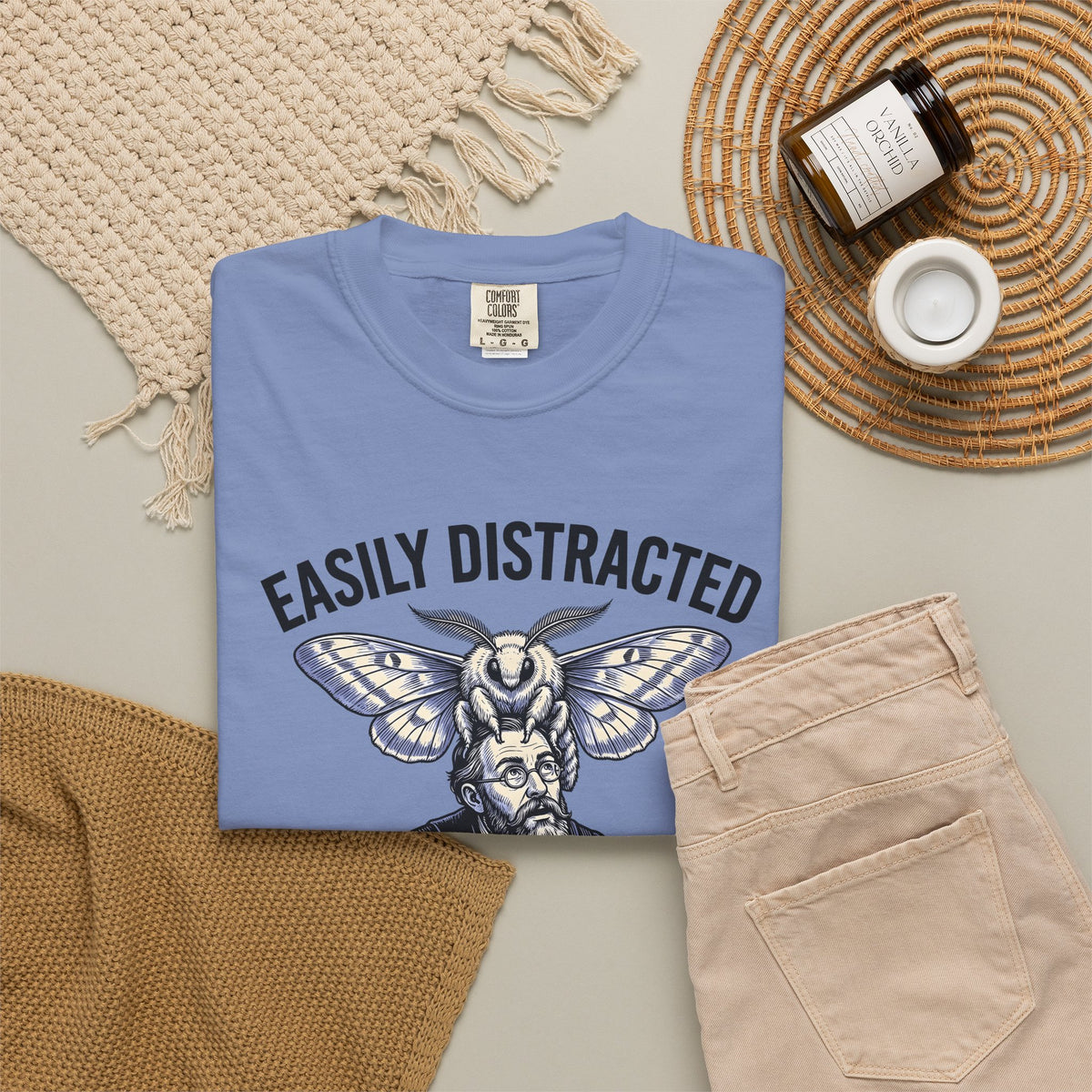 Winged Cryptid T-Shirt Funny Life Science Gift Women Retro T-Shirt Mothman T-Shirt Humor Fan Vintage T-Shirt Biology Graphic Line Art Open Novel