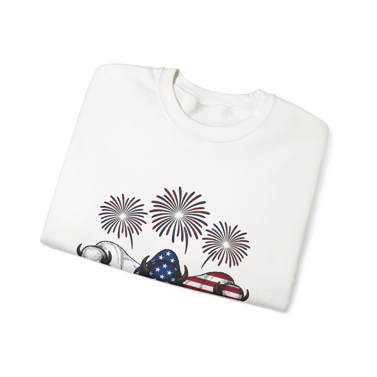 American Buffalo Sweatshirt America Cowboy Gift Women Retro Sweatshirt Bison Sweatshirt Patriot Fan Vintage Sweatshirt Rodeo Graphic Sketch Sparklers Sweatshirt