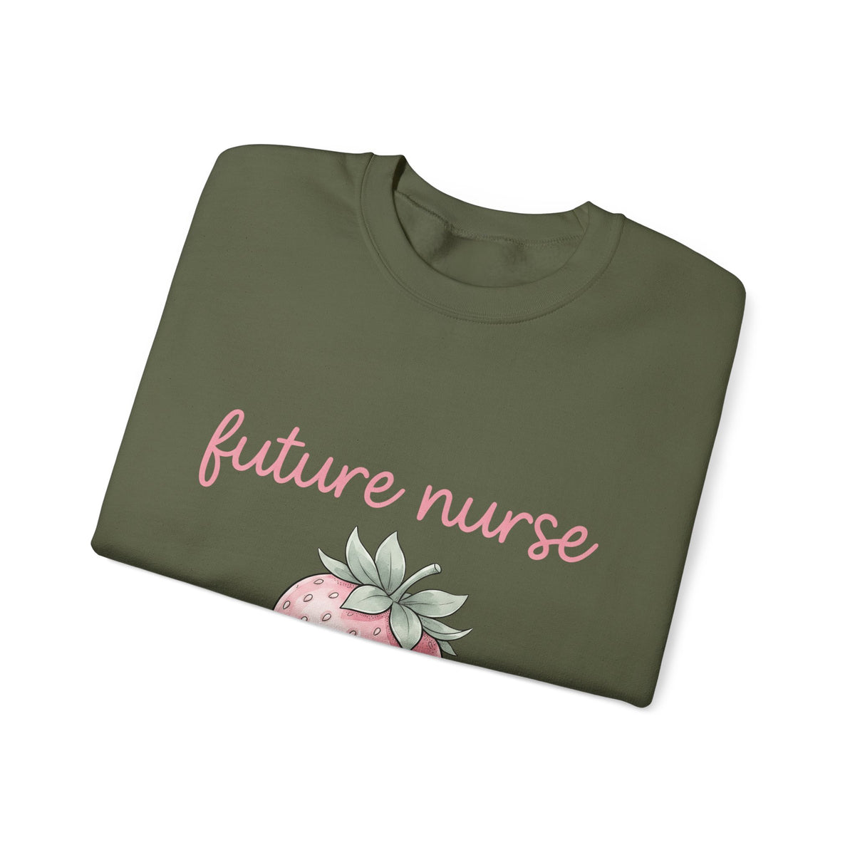 Strawberry Nurse Graduation Gift Pastel Fruit Healthcare Enthusiast Soft Graduate Sweatshirt