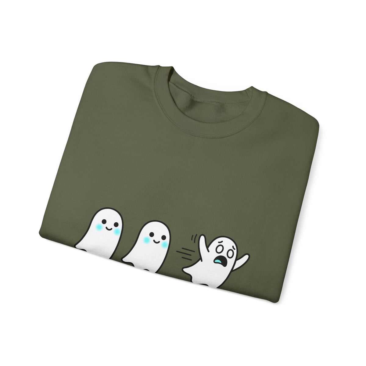 Sweet Ghost Pack Sweatshirt Funny Halloween Party Gift Women Chibi Sweatshirt Ghostly Spirits Sweatshirt Humor Fan Cartoon Sweatshirt Spooky Graphic Halloween