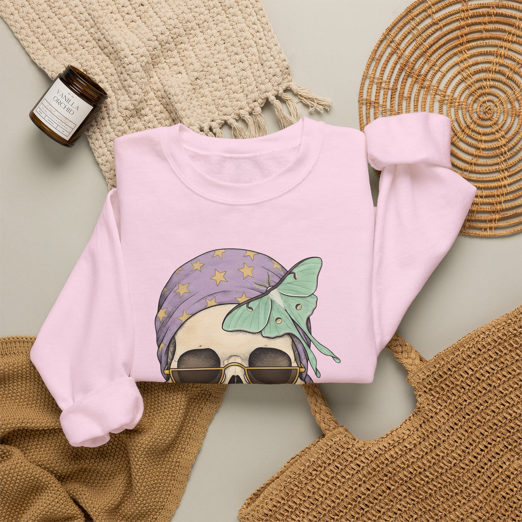 Skull Handkerchief Sweatshirt Boho Chic Gothic Fashion Gift Women Ethnic Sweatshirt Bandana Sweatshirt Bohemian Fan Tribal Sweatshirt Dark Graphic Rustic