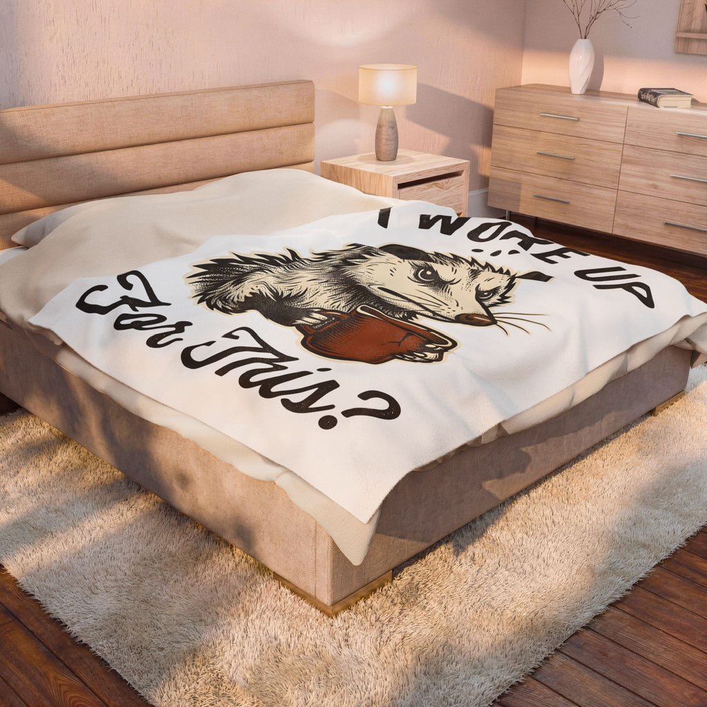 Opossum Coffee Blanket Possum Espresso Gift Women Comic Blanket Coffee Blanket Opossum Enthusiast Cartoon Blanket Coffee Graphic Retro Cup Blanket