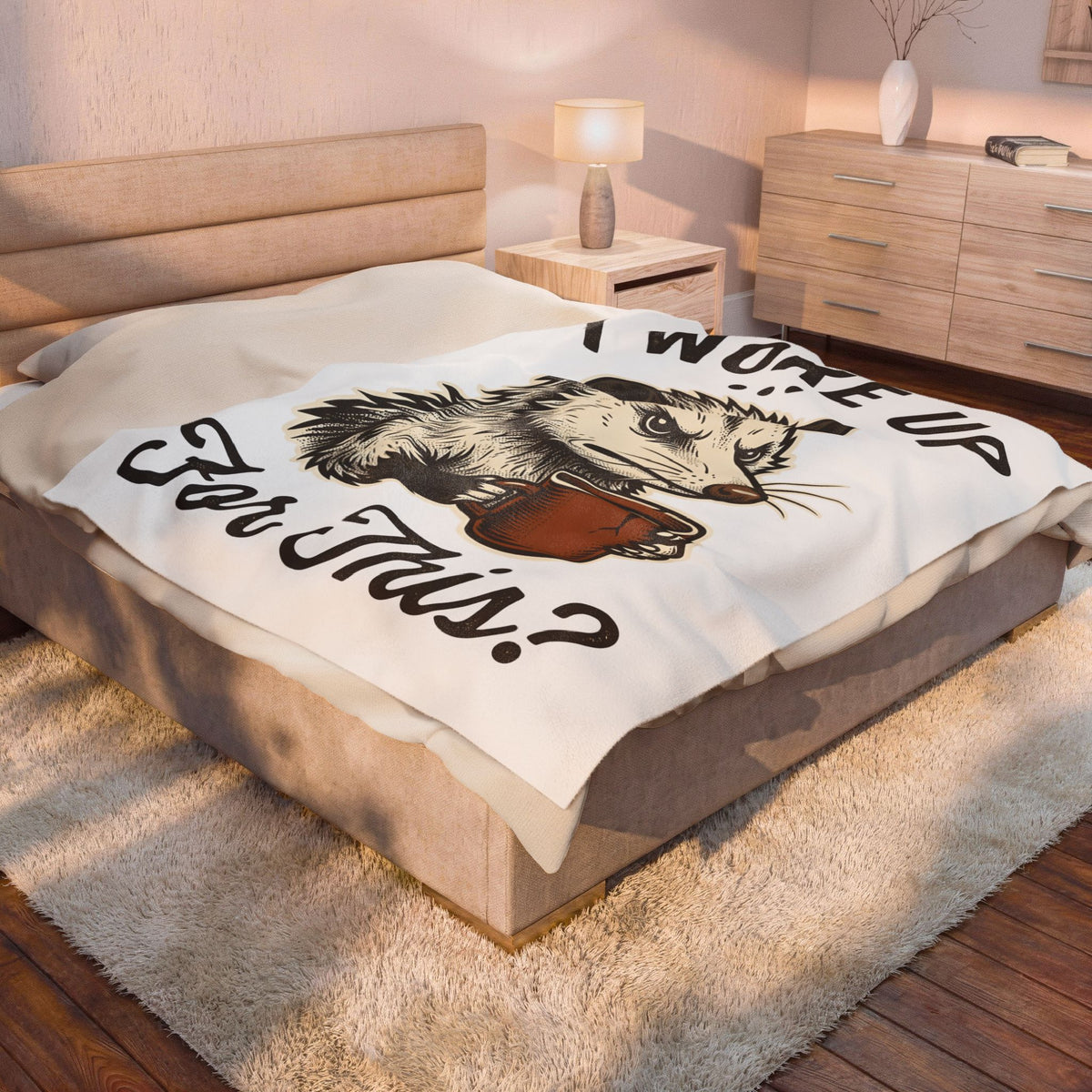 Opossum Coffee Blanket Possum Espresso Gift Women Comic Blanket Coffee Blanket Opossum Enthusiast Cartoon Blanket Coffee Graphic Retro Cup Blanket