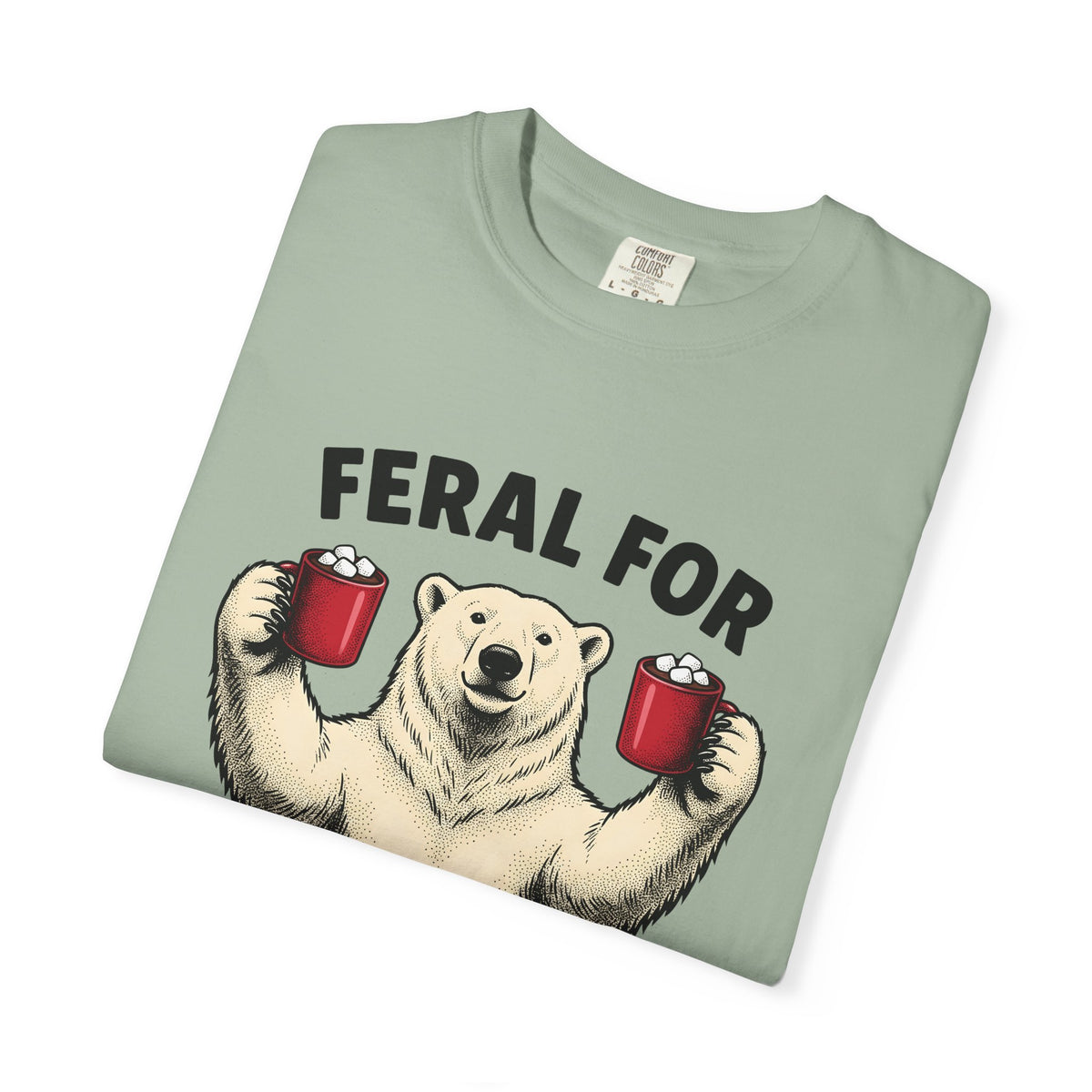 White Bear Holiday Frost Gift Rustic Polar Bear Christmas Fan Winter Cartoon Tea Mug T-Shirt