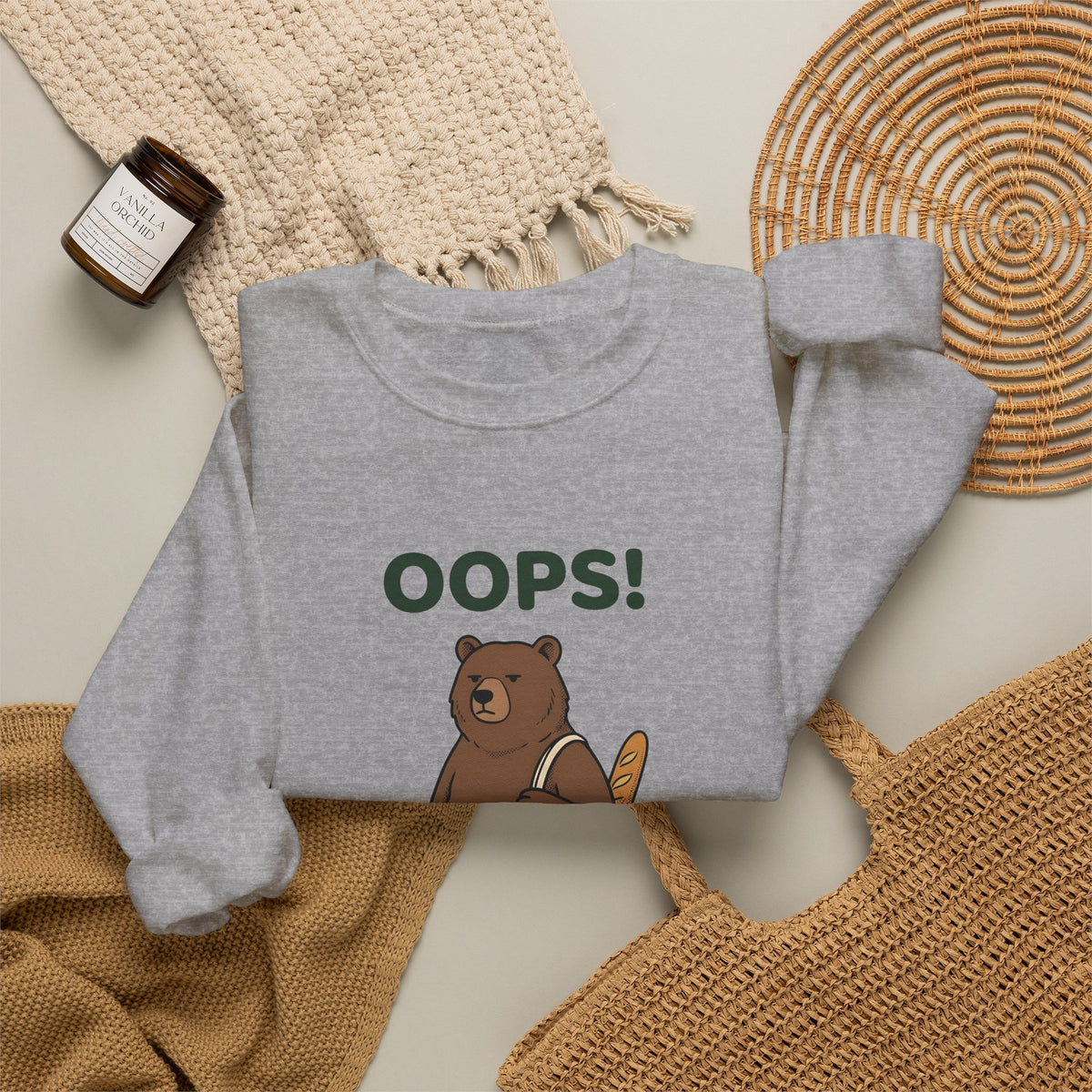 Bear Canvas Sweatshirt Sweatshirt Funny Critter Gift Women Doodle Sweatshirt Sweatshirt Sweatshirt Humor Fan Cartoon Sweatshirt Animal Graphic Sketch Baked Bread Sweatshirt