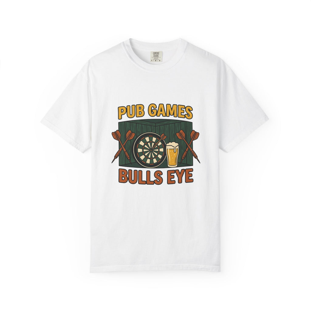Darts Game T-Shirt Sports Lounge Gift Women Grunge T-Shirt Darts T-Shirt Athlete Fan Distressed T-Shirt Relaxation Graphic Cartoon Ale Glass T-Shirt