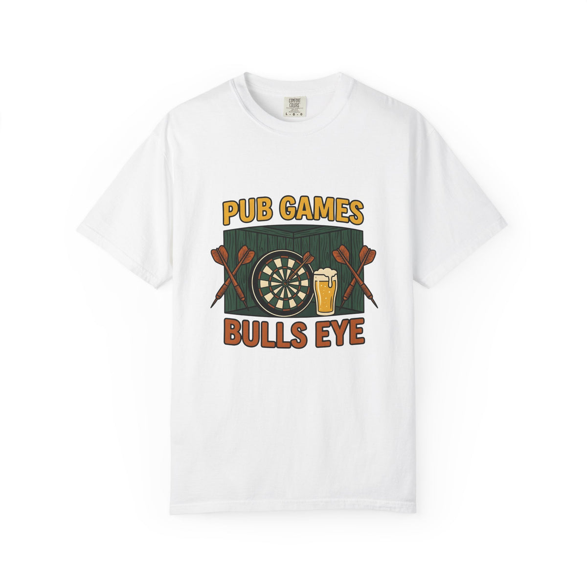 Darts Game T-Shirt Sports Lounge Gift Women Grunge T-Shirt Darts T-Shirt Athlete Fan Distressed T-Shirt Relaxation Graphic Cartoon Ale Glass T-Shirt